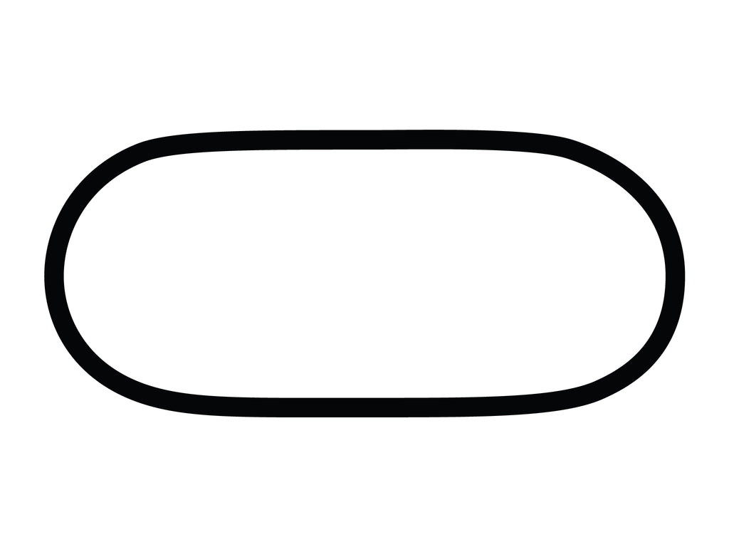 Milwaukee Mile Oval Decal - White - 5cm