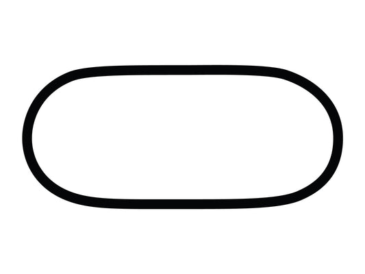 Milwaukee Mile Oval Decal - White - 5cm