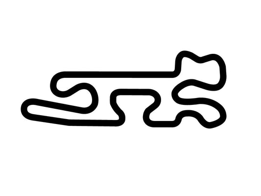 Pacific GP Motorsports Park Kart Track Decal - White - 5cm