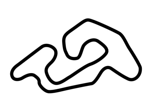 Pannonia Ring Kart Track Decal - White - 5cm