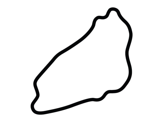 Virginia International Raceway Patriot Course Decal - White - 5cm