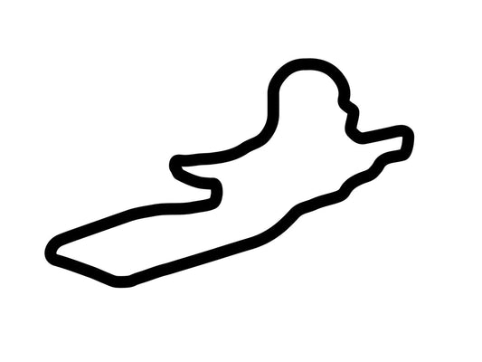 Pau Grand Prix Decal - White - 5cm