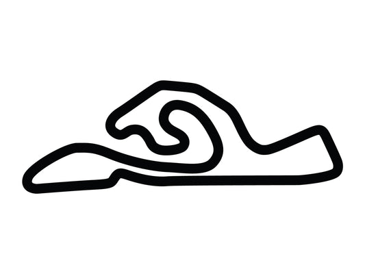 Apex Motor Club With Chicane Decal - White - 5cm