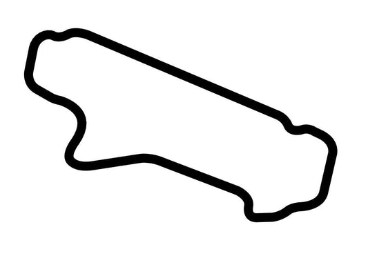 Pocono Int'l Raceway South East Option 1 Course Decal - White - 5cm