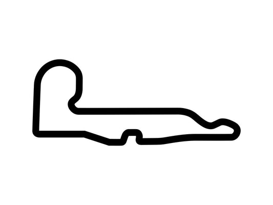 Pomona Road Circuit Decal - White - 5cm