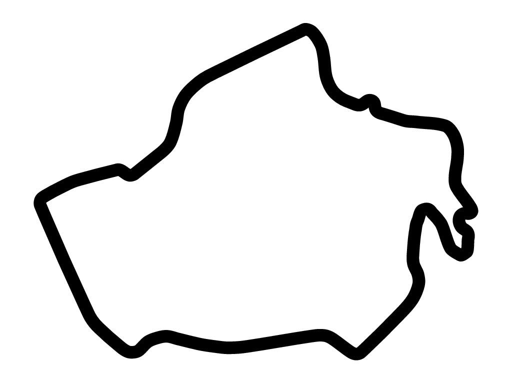 Potrero de los Funes Circuit Decal - White - 5cm