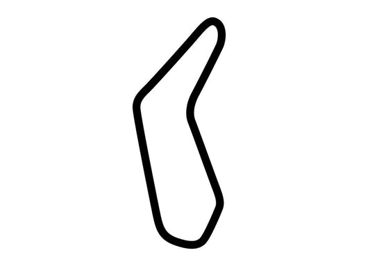 Prestwold Hall Race Track Full Circuit Decal - White - 5cm