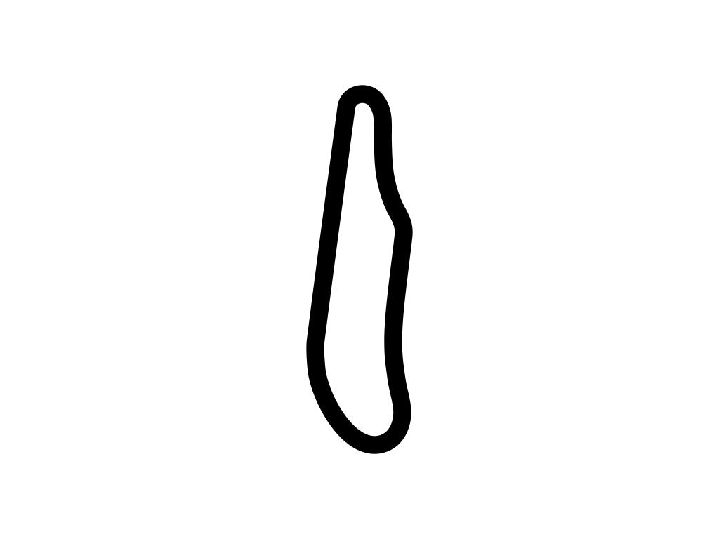 Pukekohe Park Raceway Club Circuit Decal - White - 5cm