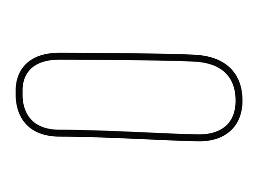 Charlotte Motor Speedway Quarter Mile Oval Course Decal - White - 5cm