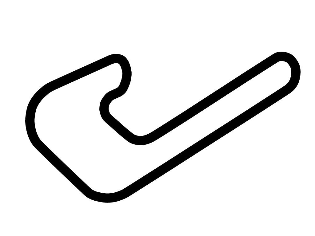 Queensland Raceway Clubman Circuit Decal - White - 5cm