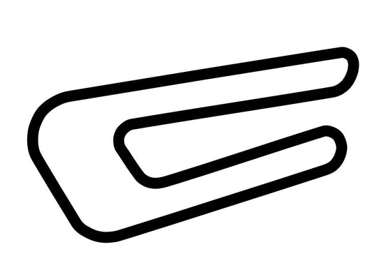 Queensland Raceway National Circuit Decal - White - 5cm