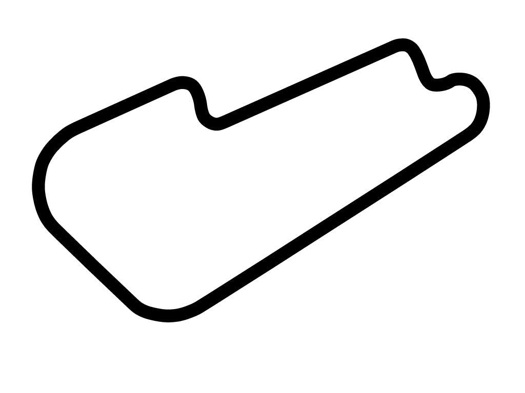 Queensland Raceway Sprint Circuit Decal - White - 5cm