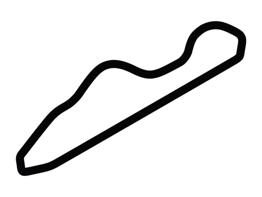 National Corvette Museum Motorsports Park Race Loop Course Decal - White - 5cm