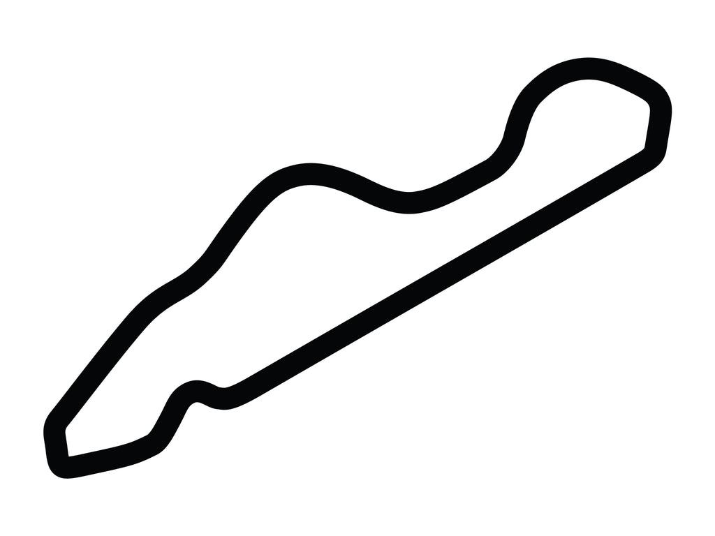 National Corvette Museum Motorsports Park Race Loop With Chicane Course Decal - White - 5cm