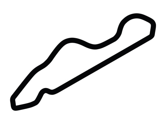 National Corvette Museum Motorsports Park Race Loop With Chicane Course Decal - White - 5cm