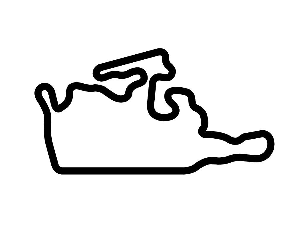 Reno-Fernley Raceway Course 'C' Decal - White - 5cm