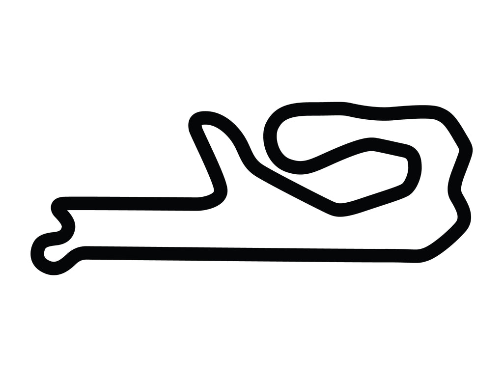 The Ridge Motorsports Park Decal - White - 5cm