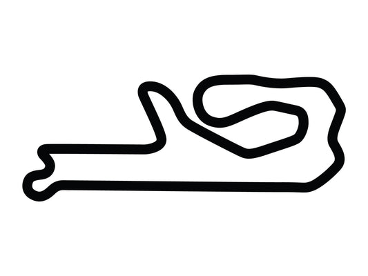 The Ridge Motorsports Park Decal - White - 5cm