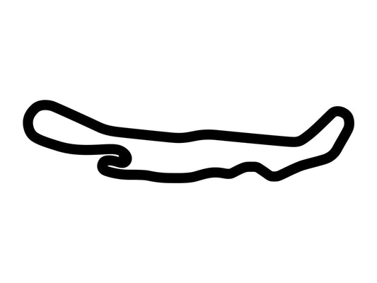 Pacific Raceways Decal - White - 5cm