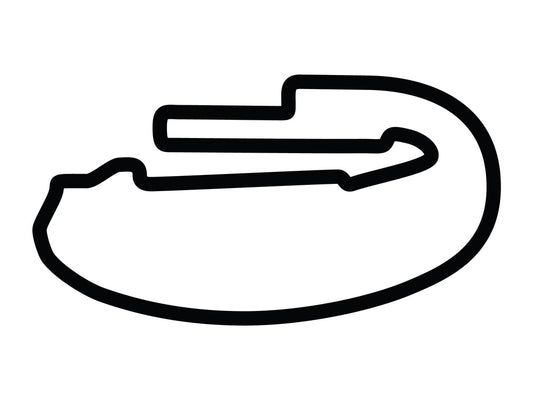 Auto Club Speedway Sports Car Layout Decal - White - 5cm