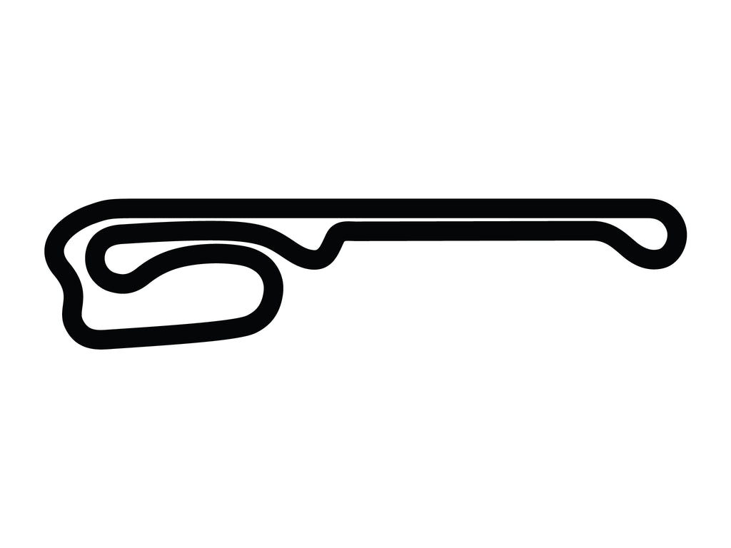Palm Beach Int'l Raceway Road Course Decal - White - 5cm