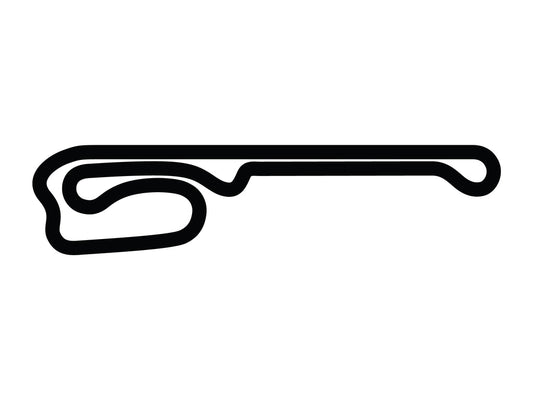 Palm Beach Int'l Raceway Road Course Decal - White - 5cm