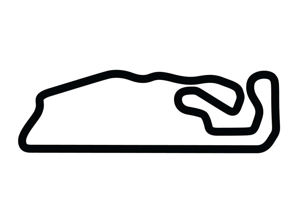 Dominion Raceway Road Course Decal - White - 5cm