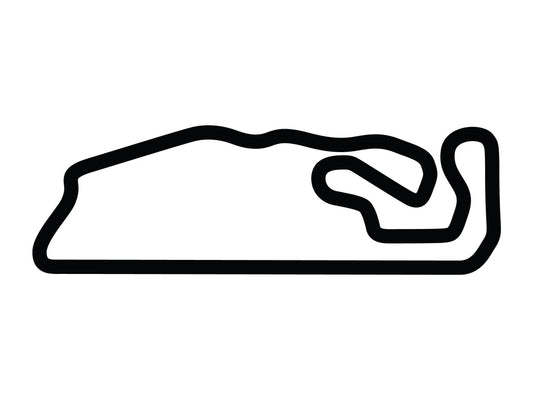 Dominion Raceway Road Course Decal - White - 5cm