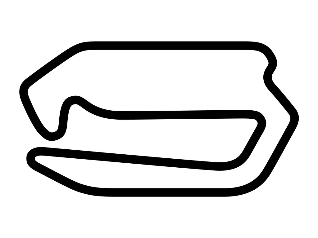 Homestead Miami Speedway Road Course Decal - White - 5cm