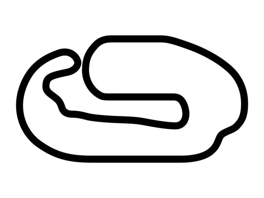 Atlanta Motor Speedway Road Course Decal - White - 5cm