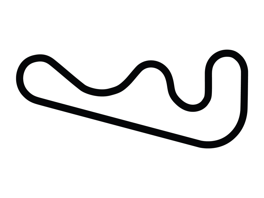 Roebling Road Raceway Decal - White - 5cm