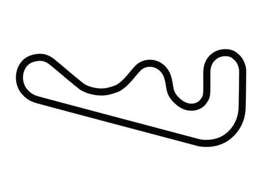 Roebling Road Raceway Decal - White - 5cm