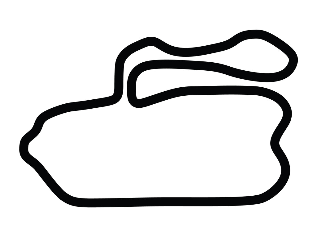 New Hampshire Motor Speedway Road Course Decal - White - 5cm