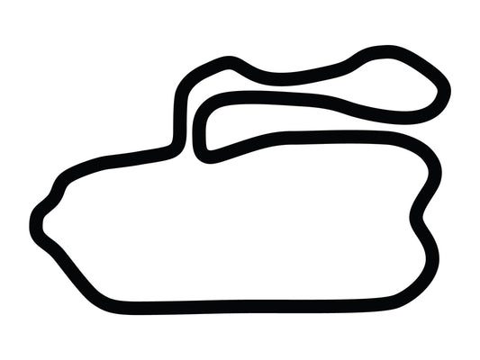 New Hampshire Motor Speedway Road Course Decal - White - 5cm