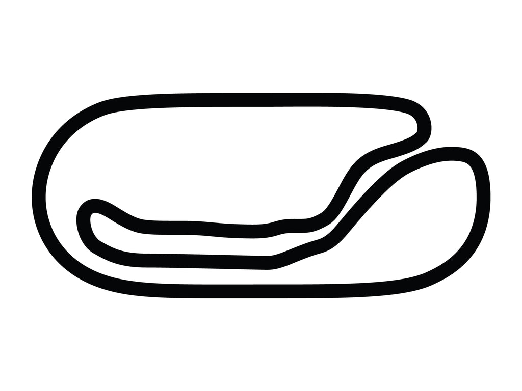 Milwaukee Mile Road Course Decal - White - 5cm