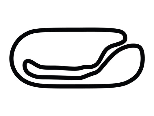 Milwaukee Mile Road Course Decal - White - 5cm