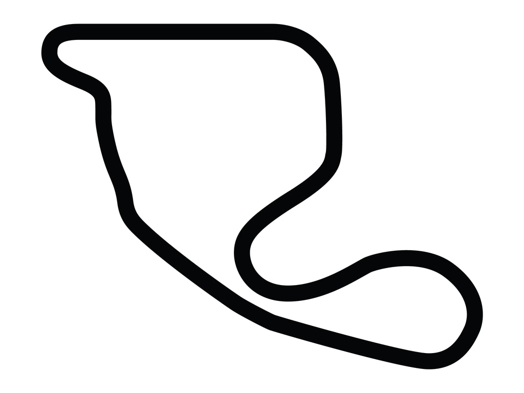 Nelson Ledges Road Course Decal - White - 5cm