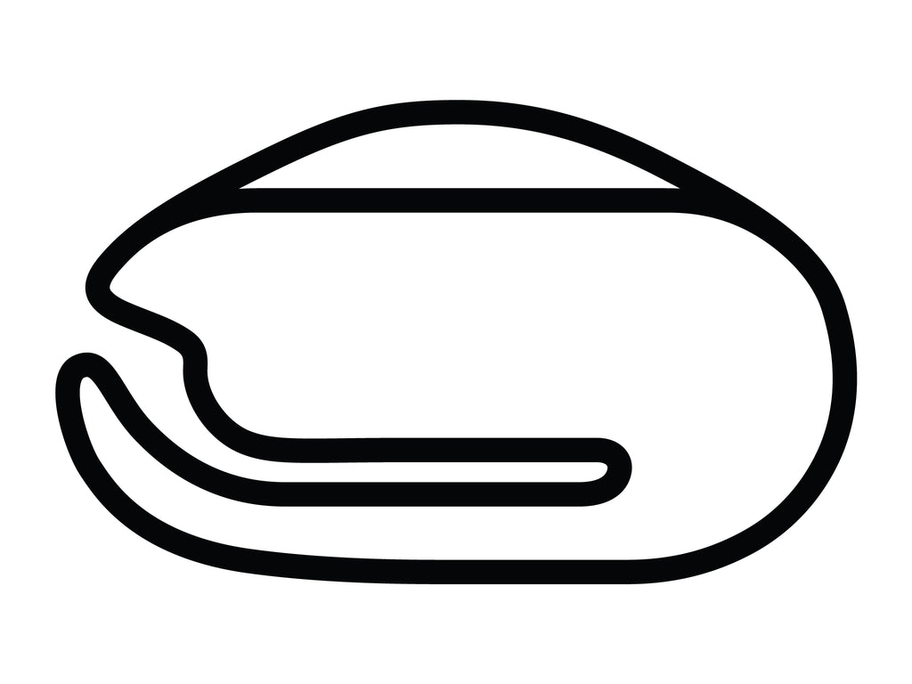Kansas Speedway Road Course Decal - White - 5cm