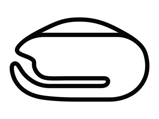 Kansas Speedway Road Course Decal - White - 5cm
