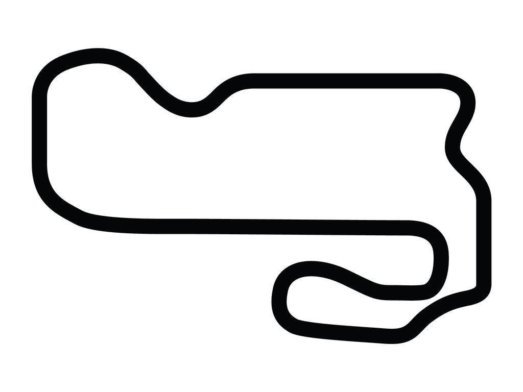 Lucas Oil Raceway Road Course Decal - White - 5cm