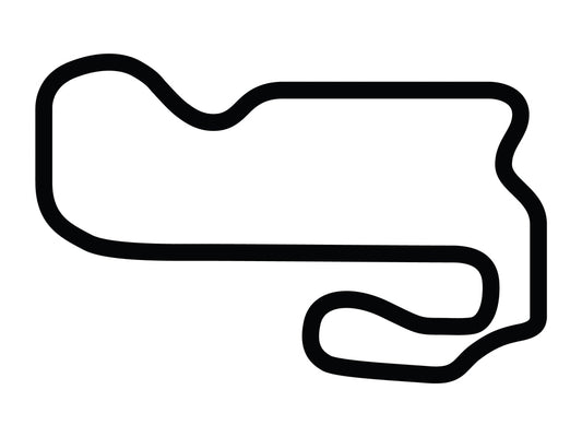Lucas Oil Raceway Road Course Decal - White - 5cm