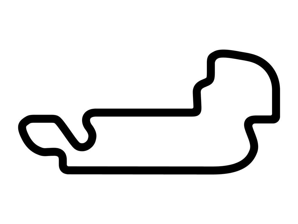 Indianapolis Motor Speedway Alternate Road Course Circuit Decal - White - 5cm