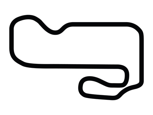 Lucas Oil Raceway Alternate Road Course Decal - White - 5cm