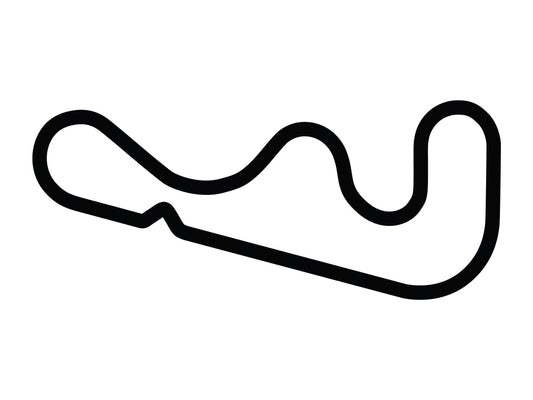 Roebling Road Raceway Large Chicane Decal - White - 5cm