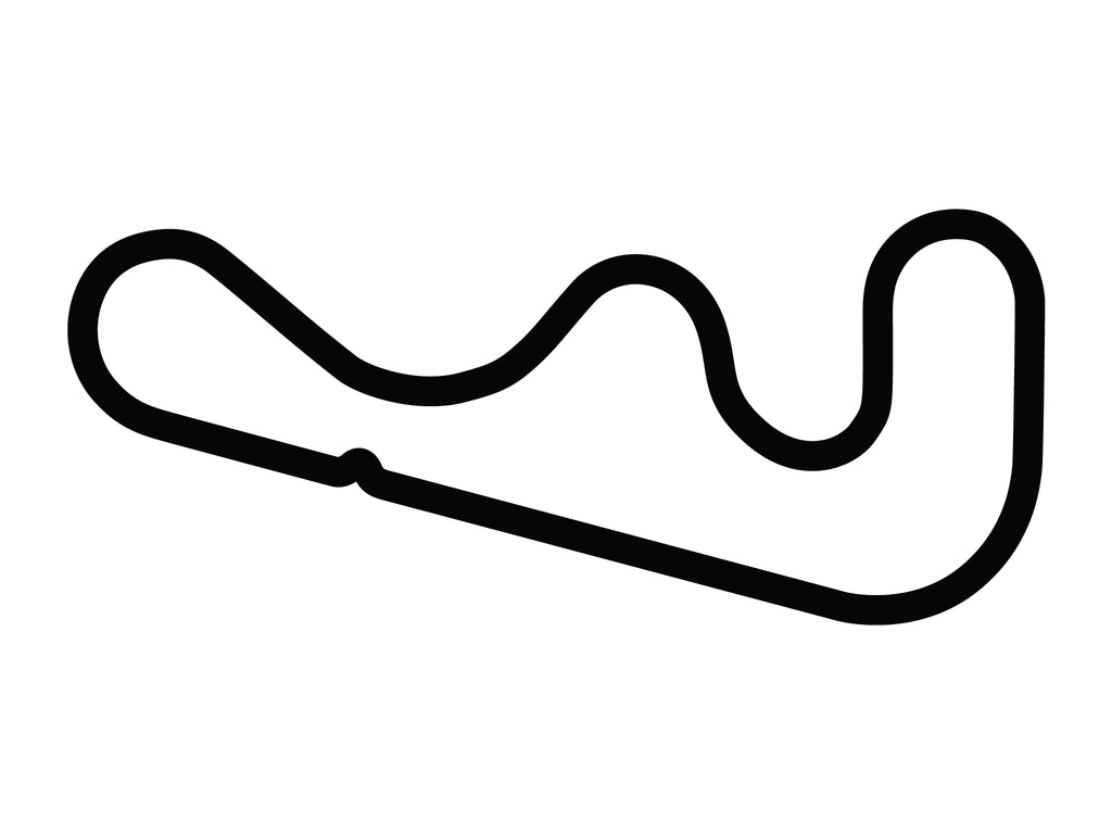 Roebling Road Raceway Small Chicane Decal - White - 5cm