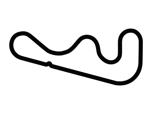 Roebling Road Raceway Small Chicane Decal - White - 5cm