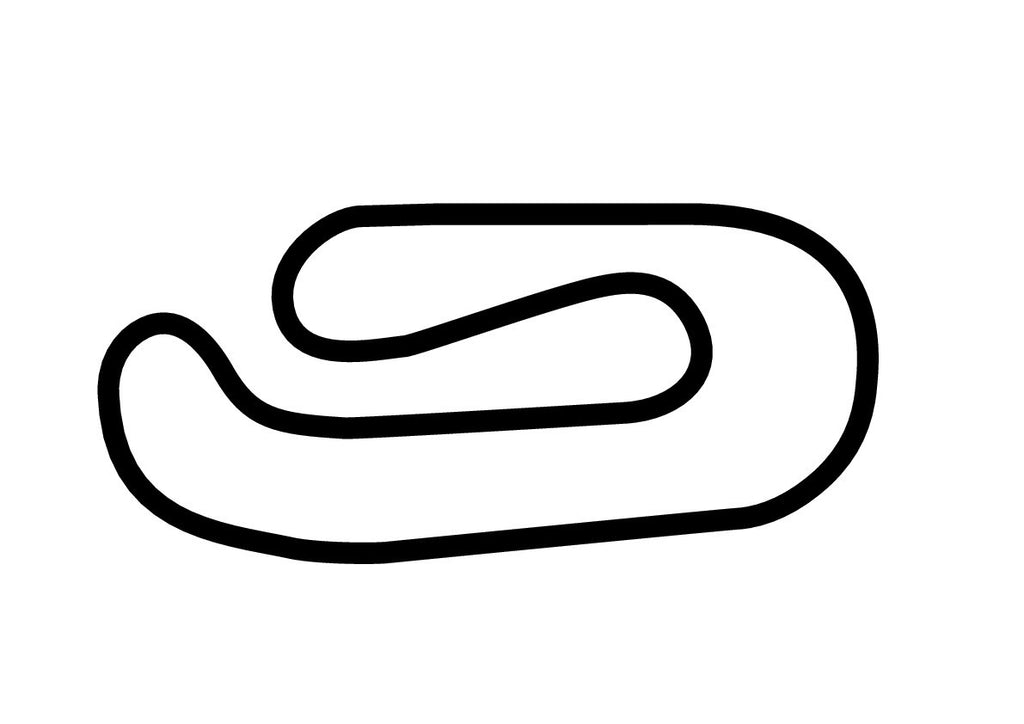 Rockingham Speedway Road Course Decal - White - 5cm