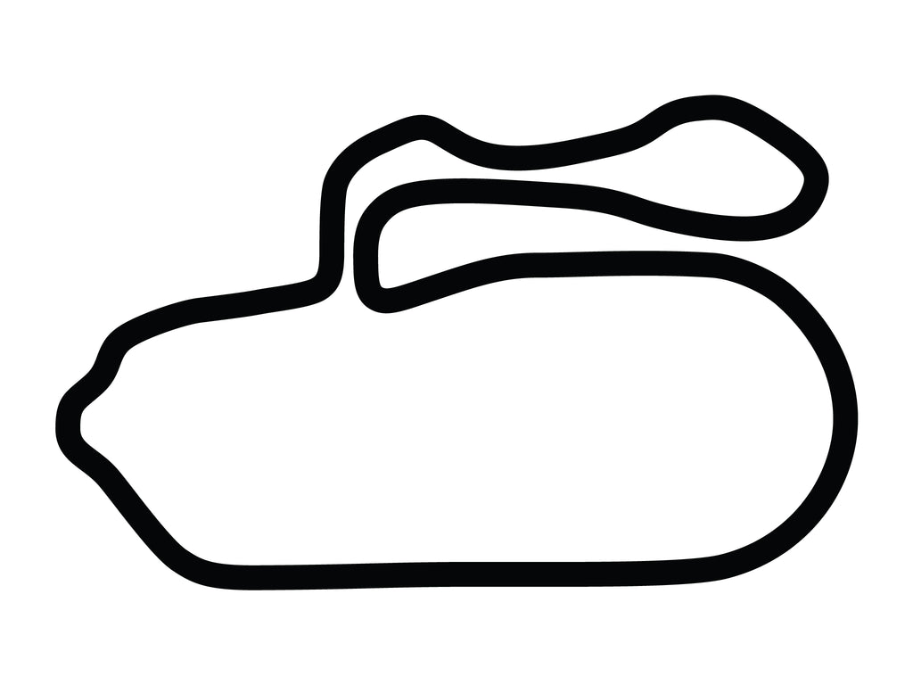 New Hampshire Motor Speedway Roval Course Decal - White - 5cm