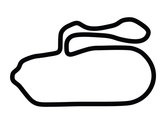 New Hampshire Motor Speedway Roval Course Decal - White - 5cm