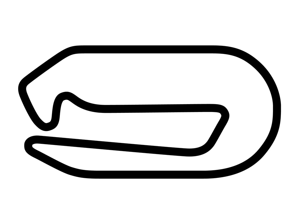 Homestead Miami Speedway Roval Course Decal - White - 5cm
